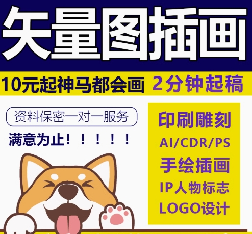 包装标签LOGO平面设计IP线稿